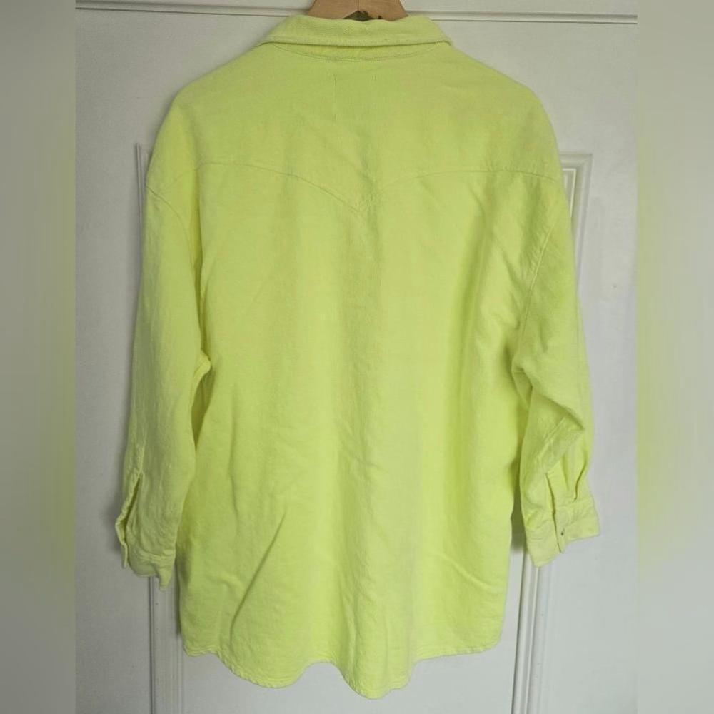 Zara Neon Overshirt oversized yellow shacket - Picture 5 of 8